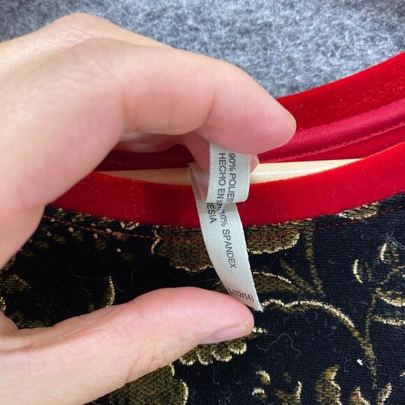 White Stag Blouse Women L Large Red Striped Crew Neck Long Sleeve Pullover - Picture 8 of 11